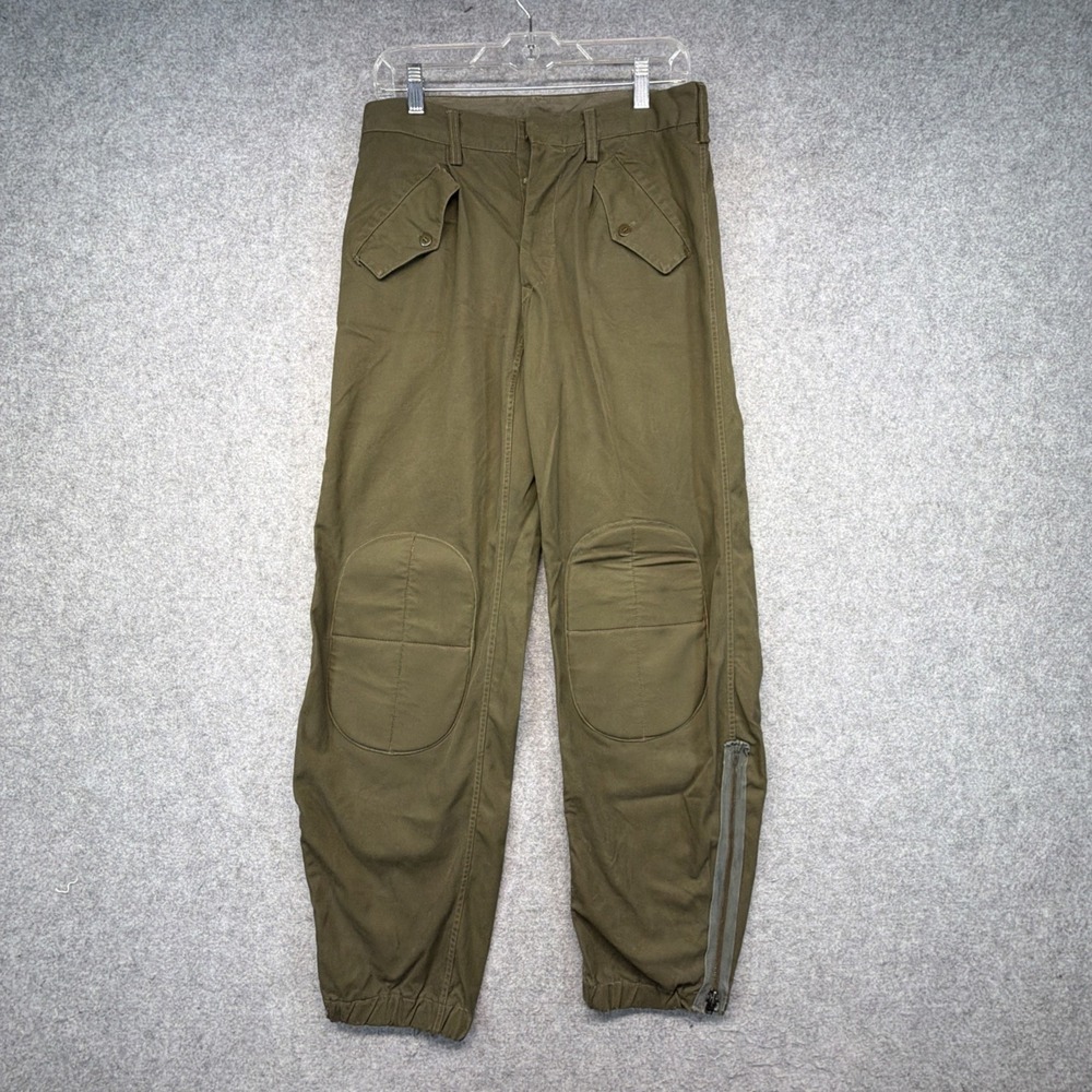 1970s Italian Army Forces Paratrooper Green Pants Military Size 30x30